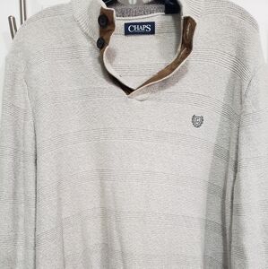 Chaps Men's Turtleneck Sweater in Gray and Brown